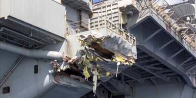 "Beşiktaş-M" ile çatışan uçak gemisinin görüntüsü paylaşıldı