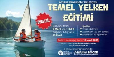 Antalya'da çocuklara yelken eğitimi verilecek