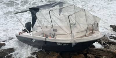 Balıkesir'den sürüklenen tekne Çanakkale'de bulundu