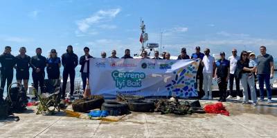 Sinop'ta deniz dibi temizliği yapıldı