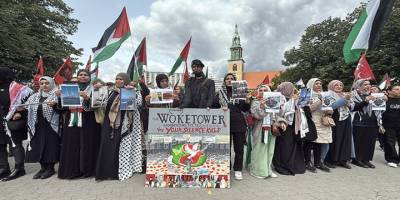 Berlin'de, İsrail'in "Madleen" gemisine saldırısı protesto edildi