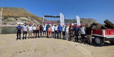 Gökçeada'da deniz dibi temizliği gerçekleştirildi