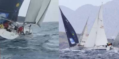 Yelken yarışlarında 1 tekne battı, 7 tekne hasar gördü