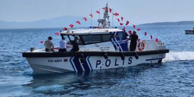 Şehit Komiser Ekrem Uyar kontrol botu denize indirildi
