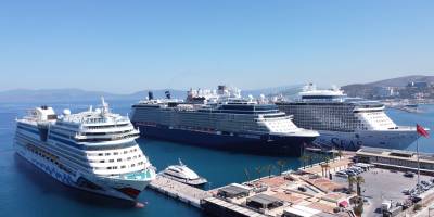 "Yüzen oteller", Kuşadası'na 9 bin 350 turist getirdi