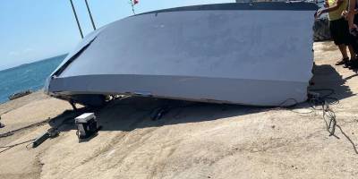 Halit Yukay’ın parçalanmış teknesi karaya çıkarıldı