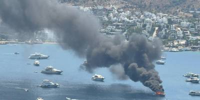 Teknede çıkan yangın büyük çapta hasar oluşturdu