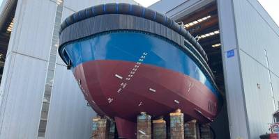 Sanmar Ultratug için İnşa Ettiği Yeni Römorkörü Denize İndirdi