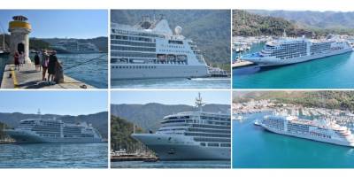 "Silver Muse" kruvaziyeri 553 yolcusuyla Marmaris'te