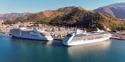 Marmaris'e iki kruvaziyerle 1203 turist geldi