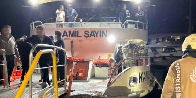 Yolcu teknesi ile yük gemisinin çatışması sonucu 12 kişi yaralandı (İZLE)