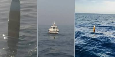 Zonguldak'ta denizde roket motoru bulundu