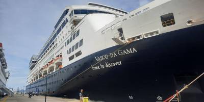 Portekiz bayraklı kruvaziyer "Vasco Da Gama" Bodrum'da