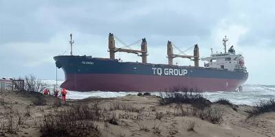 Şile'de kuru yük gemisi karaya oturdu